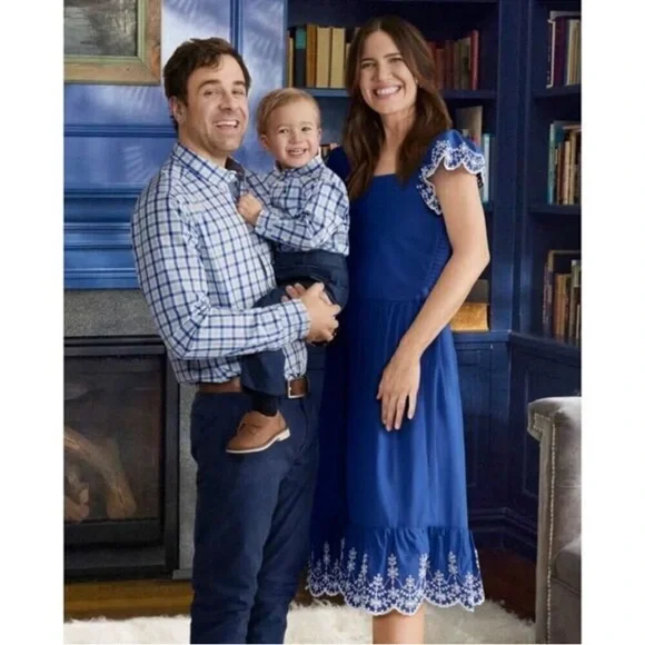 Gymboree Mandy Moore Royal Blue Midi Dress Mommy & Me Matching Dress Girls 3T - Picture 7 of 13